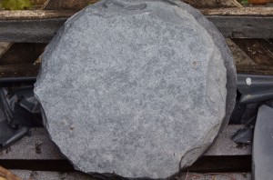 Trittstein Platten schwarz rund ca. 40cm Durchmesser